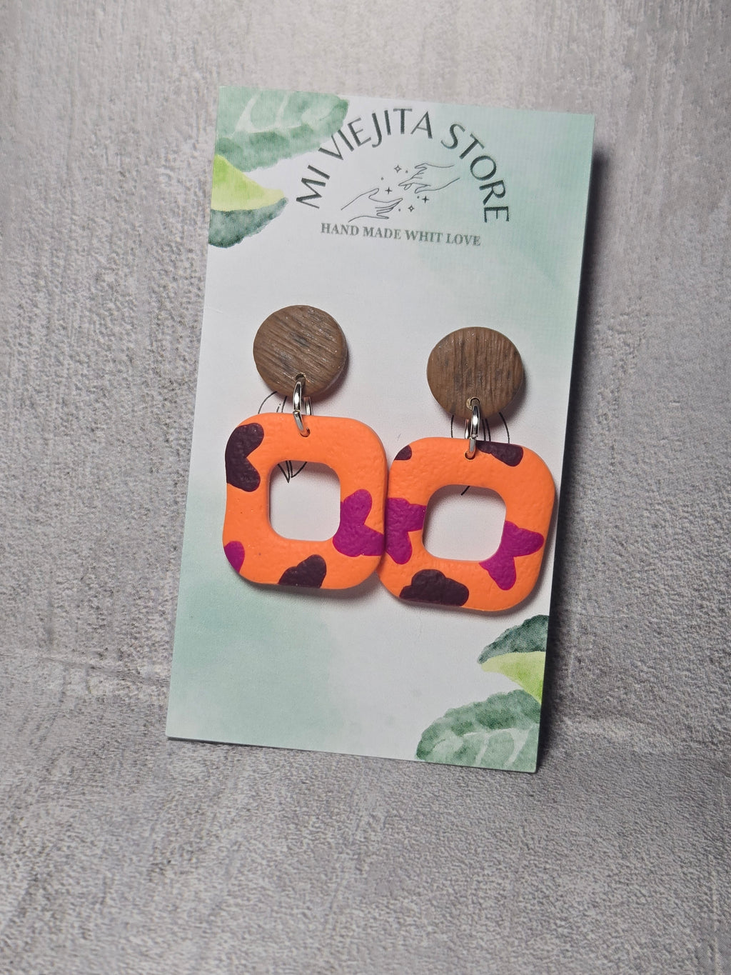 Arandanos Polymer clay Earrings