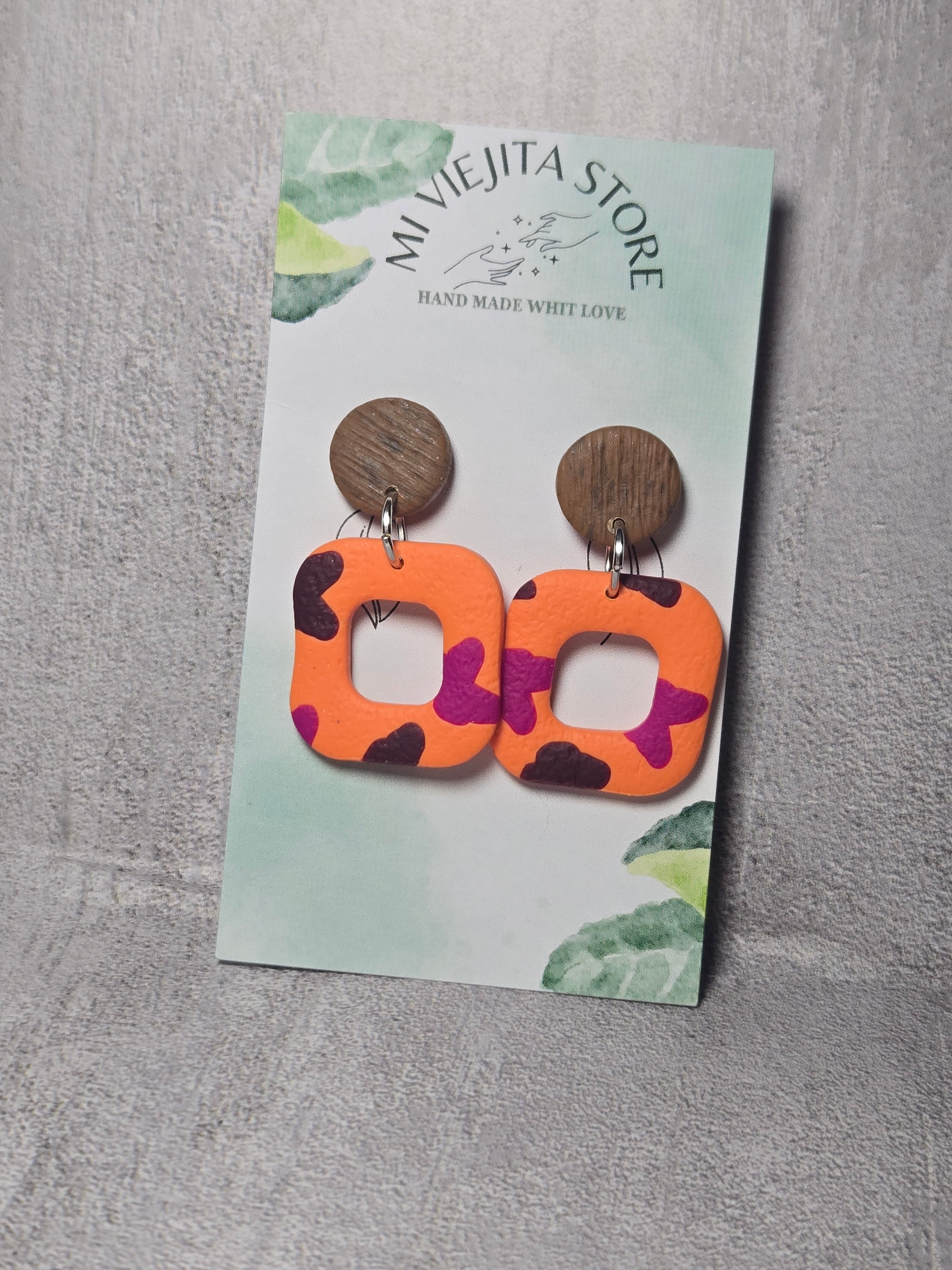 Arandanos Polymer clay Earrings