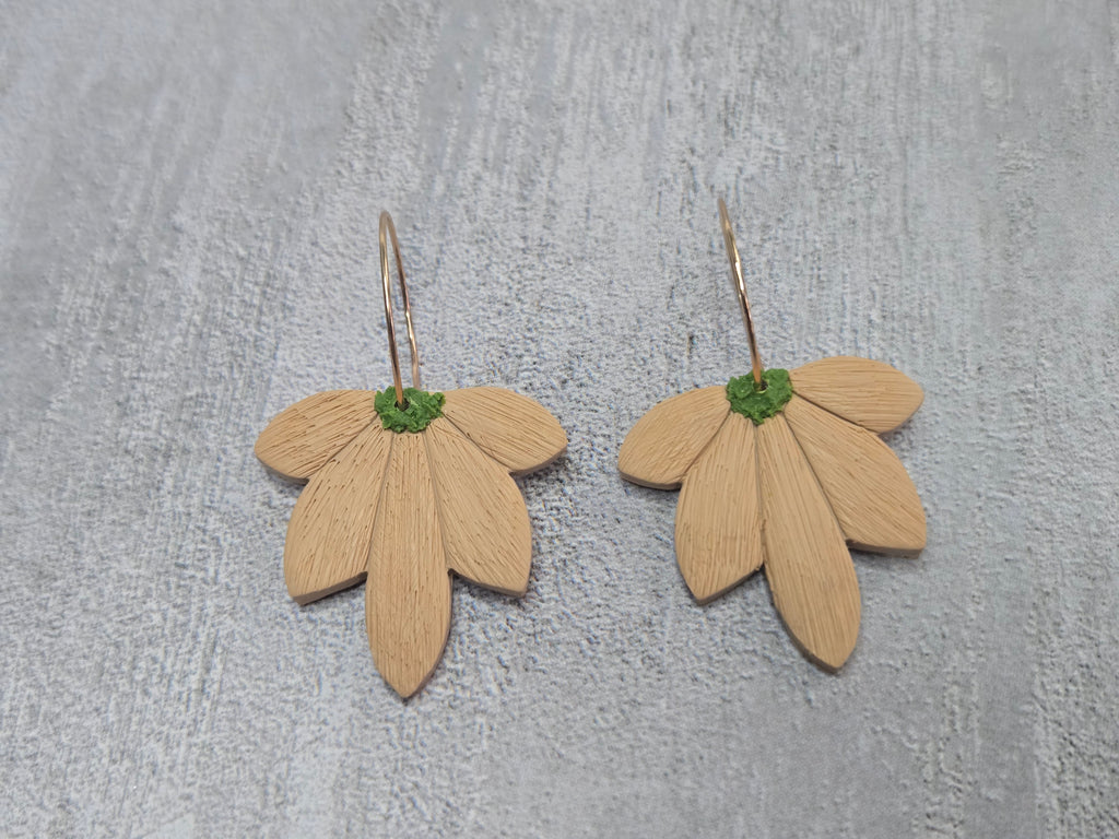Brown Earrings Polymer Clay